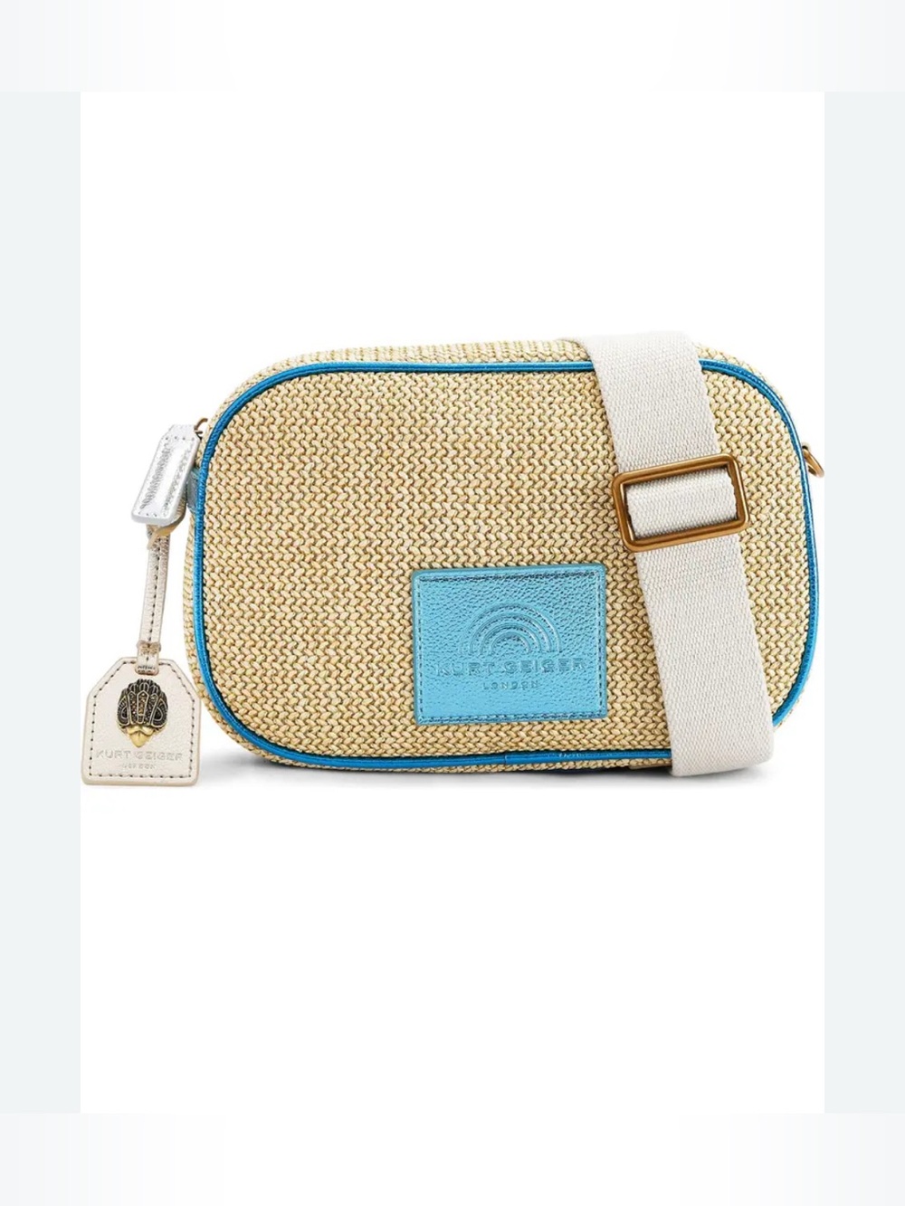 NWT Kurt Geiger Small Southbank Cotton Canvas Camera Crossbody Bag & **Dust Bag